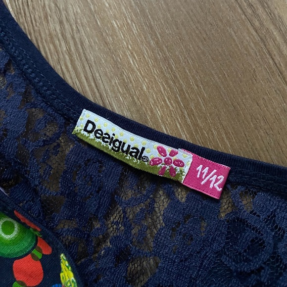 Desigual colourful t-shirt girls size 11/12 - Picture 2 of 3